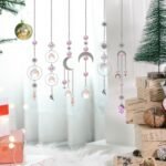 6PCS Silver Crystal Suncatchers Hanging Window Prisms Rainbow Sun Catcher Home Garden Decor - Image 4