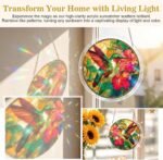 Blue Dragonfly Water Lily Acrylic Puzzle Suncatcher Window Hanging Stained Glass Decor Gift - Image 5
