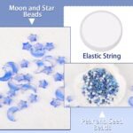 Blue Star Moon Beads Kit: Glass Seed, Acrylic Pearl Spacer Jewelry Making Supplies - Image 4