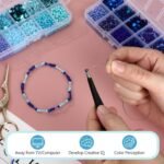 Blue Glass Seed Beads & Sequins Craft Kit: 20 Colors Jewelry Making Supplies - Image 4