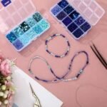 Blue Glass Seed Beads & Sequins Craft Kit: 20 Colors Jewelry Making Supplies