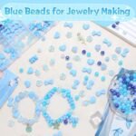 Blue Ocean Beads Bracelet Making Kit Starfish Bow Flower Charms DIY Jewelry Necklace Phone Charms - Image 4