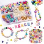 850PCS Beaded Keychain Bracelet Charm Kit: Acrylic Letters, Unicorn Charms, DIY Jewelry Making Set - Image 2