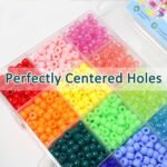 Glow in the Dark Pony Beads Kit: 2300PCS Kandi Bracelet, Keychain Making Set - Image 2