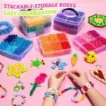 10000PCS Pony Beads Bulk Kit: 48 Colors for Bracelets, Hair Braids, Keychains, Crafts - Image 6
