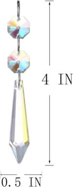 20PCS Aurora Crystal Icicle Prisms Chandelier Suncatcher Rainbow Maker Window Hanging Decor - Image 4