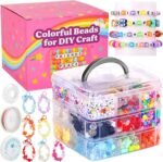 Kawaii Acrylic Beads Kit: Candy, Butterfly, Flower, Heart Charms for Bracelet Making DIY Jewelry