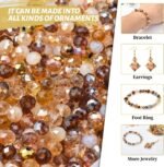 Brown Crystal Glass Beads Assorted Sizes for Jewelry Making, DIY Crafts - Image 4