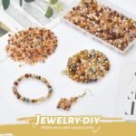 Brown Crystal Glass Beads Assorted Sizes for Jewelry Making, DIY Crafts