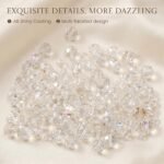 1000PCS AB White Crystal Glass Beads: 4MM-10MM Assorted Sizes for Jewelry Making - Image 3