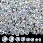 1000PCS AB White Crystal Glass Beads: 4MM-10MM Assorted Sizes for Jewelry Making