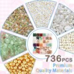 DIY Bag Charm Kit: Colorful Beads, Gold Carabiners, Keychain Making Supplies - Image 4