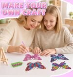 Butterfly Diamond Art Suncatcher Kit: DIY Gem Painting Window Hanging Craft (4PCS) - Image 5