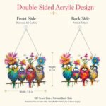 Colorful Birds Diamond Art Suncatcher Kit: DIY Gem Painting Window Hanging - Image 3