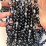 265PCS Black Crackle Crystal Glass Beads 6mm Round Spacer Beads Jewelry Making DIY Crafts - Image 3
