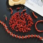 1500PCS Red Crystal Glass Beads Kit Bicone Rondelle Cube Teardrop Jewelry Making Supplies - Image 3