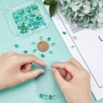 100PCS Czech Glass Teardrop Beads Blue Green Crystal Water Drop Jewelry Making Supplies - Image 4