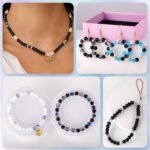 Neutral Glass Beads Kit: 24 Colors Marble, Gold Spacer Beads for Jewelry Making - Image 4