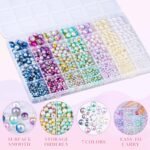 Multicolor Pearl Beads Assortment: 4mm-10mm Loose Pearls for Jewelry Making Crafts - Image 3