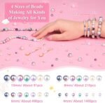 Multicolor Pearl Beads Assortment: 4mm-10mm Loose Pearls for Jewelry Making Crafts - Image 5