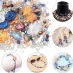 Ocean Glass Beads Jewelry Making Kit: Fish, Starfish, Turtle Shell Charms, Bicone Spacers - Image 4