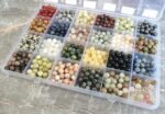 Natural Gemstone Beads Kit: 960PCS 24 Colors 6MM Crystal Beads for Jewelry Making