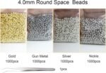 4000PCS 4MM Assorted Metal Spacer Beads for Jewelry Making DIY - Image 3