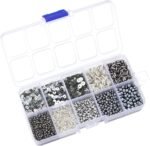 Silver Glass Seed Bugle Beads Sequins Assortment for Jewelry Making Crafts - Image 2