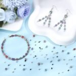 6540PCS Square Glass Beads: 8 Styles Opaque Crystal Spacer Beads for Jewelry Making Crafts - Image 4