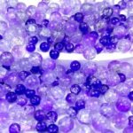 Purple Crackle Glass Beads: 6MM 8MM Round Crystal Spacer for Jewelry Making
