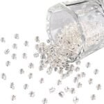 3000PCS 3MM White Glass Seed Beads 8/0 Silver Lined Transparent Round Spacer Beads Jewelry Making - Image 2