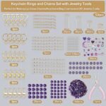 Lip Gloss Keychain Making Kit: Amethyst Crystal Beads, Charms, DIY Jewelry Supplies - Image 4