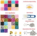 10322PCS Glass Seed Beads & Sequins Craft Kit: 4MM Beads, 6MM Spangles for Jewelry Making - Image 2