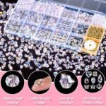 2000+ PCS Crystal Glass Beads Kit: 24 Styles, 3-15MM Faceted AB Jewelry Making - Image 4