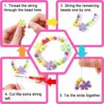 Kids Jewelry Making Kit: 1100PCS Beads, Charms, String, Scissors for DIY Bracelets - Image 5