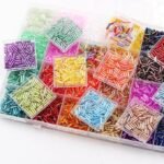 Glass Bugle Seed Beads Kit: 28 Colors, 7MM Tube Beads for Jewelry Making Crafts
