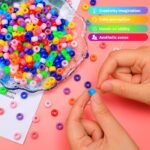 4200PCS Pony Beads Kit 27 Colors Solid Glitter Friendship Bracelet Jewelry Making Craft Supplies - Image 2