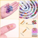 Glass Bugle Beads Kit: 144 Colors for Jewelry Making, Embroidery, Crafts - Image 3