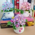 DIY Beaded Lavender Flower Kit: Mini Potted Plant Craft Set, Desktop Vase Ornament - Image 4