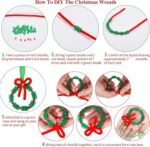 48 Sets Christmas Beaded Ornament DIY Kit Holiday Tree Hanging Decorations Craft Supplies - Image 5
