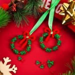 48 Sets Christmas Beaded Ornament DIY Kit Holiday Tree Hanging Decorations Craft Supplies