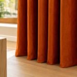 Orange Velvet Curtains | Luxury Window Panels | Blackout Curtain Panel | Modern Living Room Bedroom Window Decor - Image 7