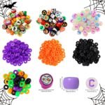 Halloween Clay Beads Charms Kit | Heishi Polymer, Glow, Letter Beads for DIY Jewelry Making - Image 2