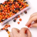 Halloween Jewelry Making Kit | Polymer Clay Pumpkin, Skull, Letter Beads, Charms - Image 3