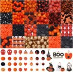 Halloween Jewelry Making Kit | Polymer Clay Pumpkin, Skull, Letter Beads, Charms - Image 2