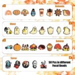 Halloween Rubber Focal Beads for Pens | Pumpkin Ghost Keychain DIY Supplies - Image 2