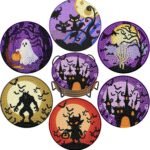 Halloween Diamond Art Coaster Kit | 5D Gem Coasters with Holder (DIY Craft)