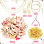Pink Bow Butterfly Enamel Charms Jewelry Making Kit with Pliers – DIY Crafts - Image 3