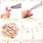 Pink Bow Butterfly Enamel Charms Jewelry Making Kit with Pliers – DIY Crafts - Image 4
