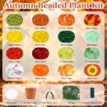 DIY Beaded Plant Kit: Autumn Glass Beads, Suncatcher, Jewelry Making Craft Set - Image 3